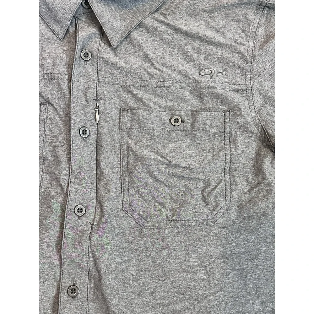 Outdoor Research Shirt‎ Mens XL Gray Wayward Short Sleeve Performance 269220
